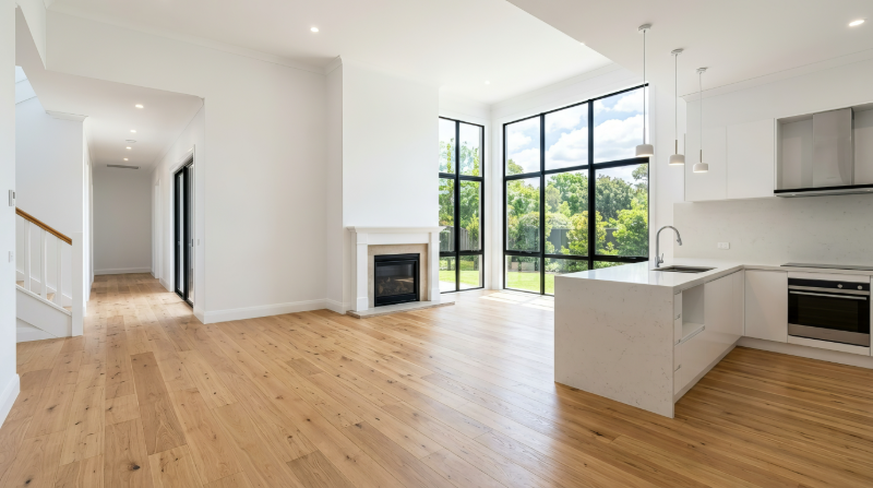 Bright empty home prepared for move-in